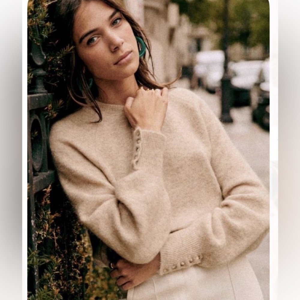 SEZANE Louisa Sweater XS Beige